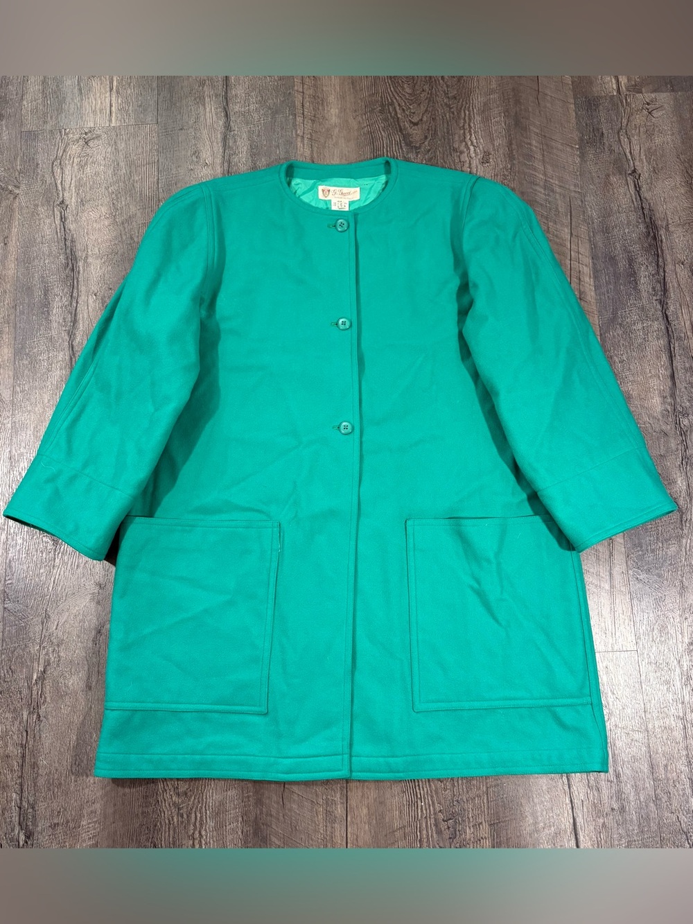 GUCCI G. GUCCI S.P.A Vintage 70s Rare Wool Cashmere Womens Coat - Made in Italy